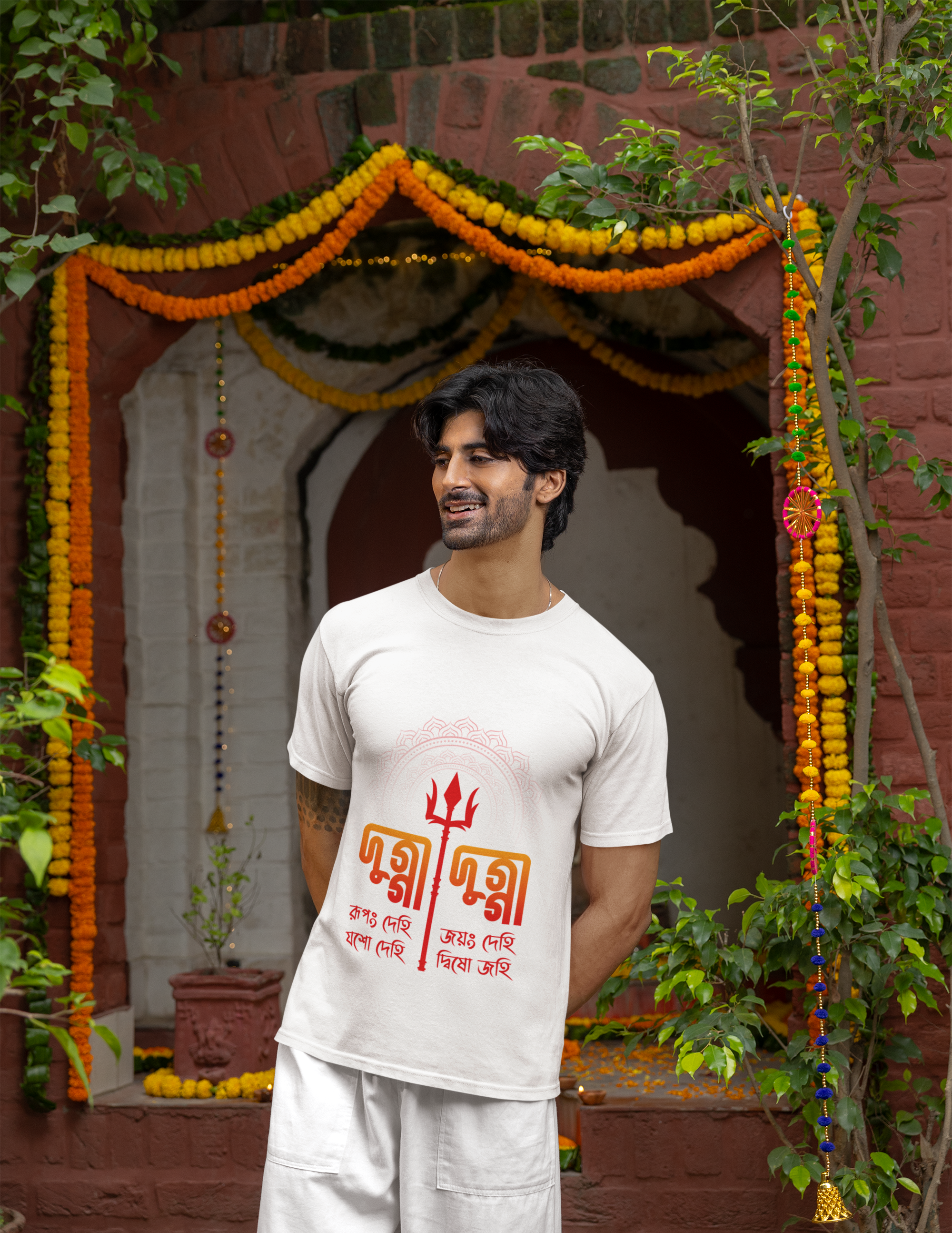 Men's Durga Puja Special Unisex Oversized T-Shirt