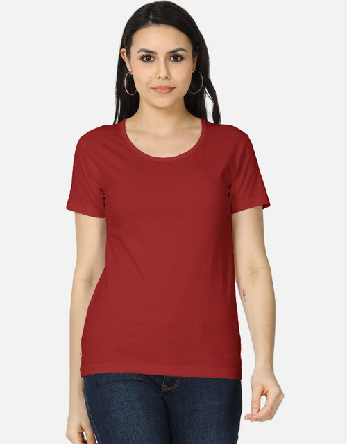 Women's Red Casual Fit T-shirt