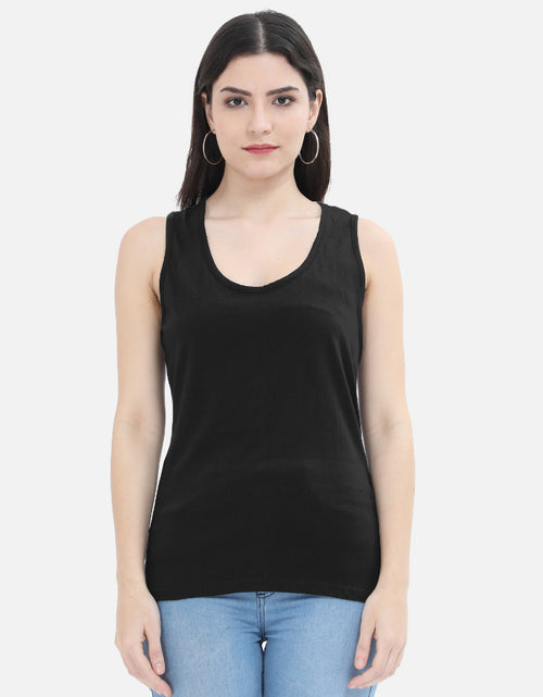 Women's Black Slim Fit Tank Top