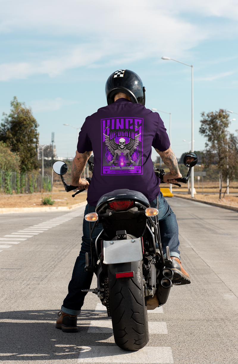Men's Purple Kings Of Death Printed Unisex Classic T-shirt