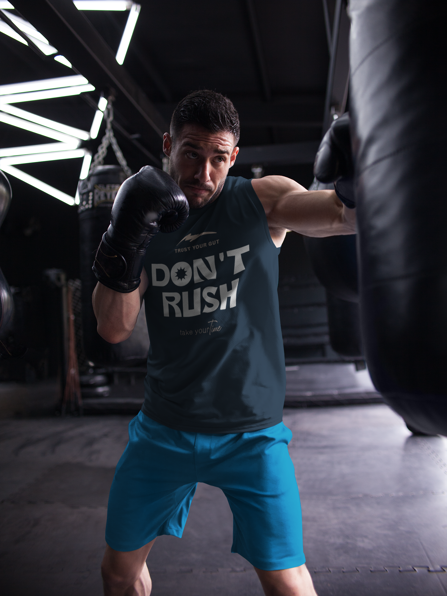 Men's Don't Rush Take Your Time Graphic Printed Sleeveless Vest