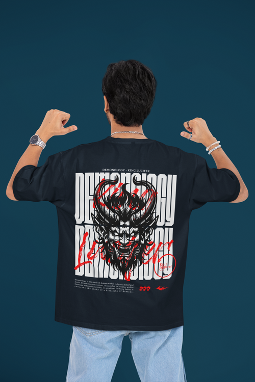 Men's KING LUCIFER Oversized Classic Printed T-Shirt