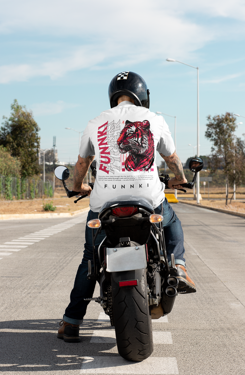 Men's Funnki Tiger Special Printed Oversized Classic T-shirt