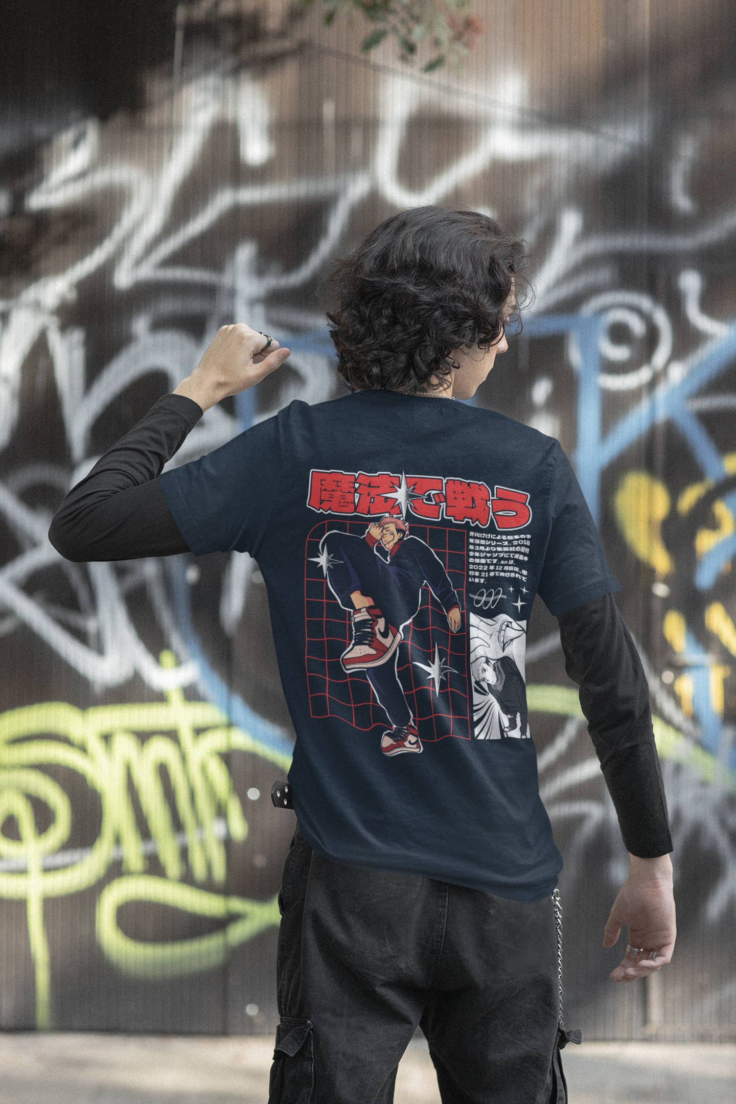 Men's Jujutsu Kaisen Anime Special Oversized Printed T-Shirt