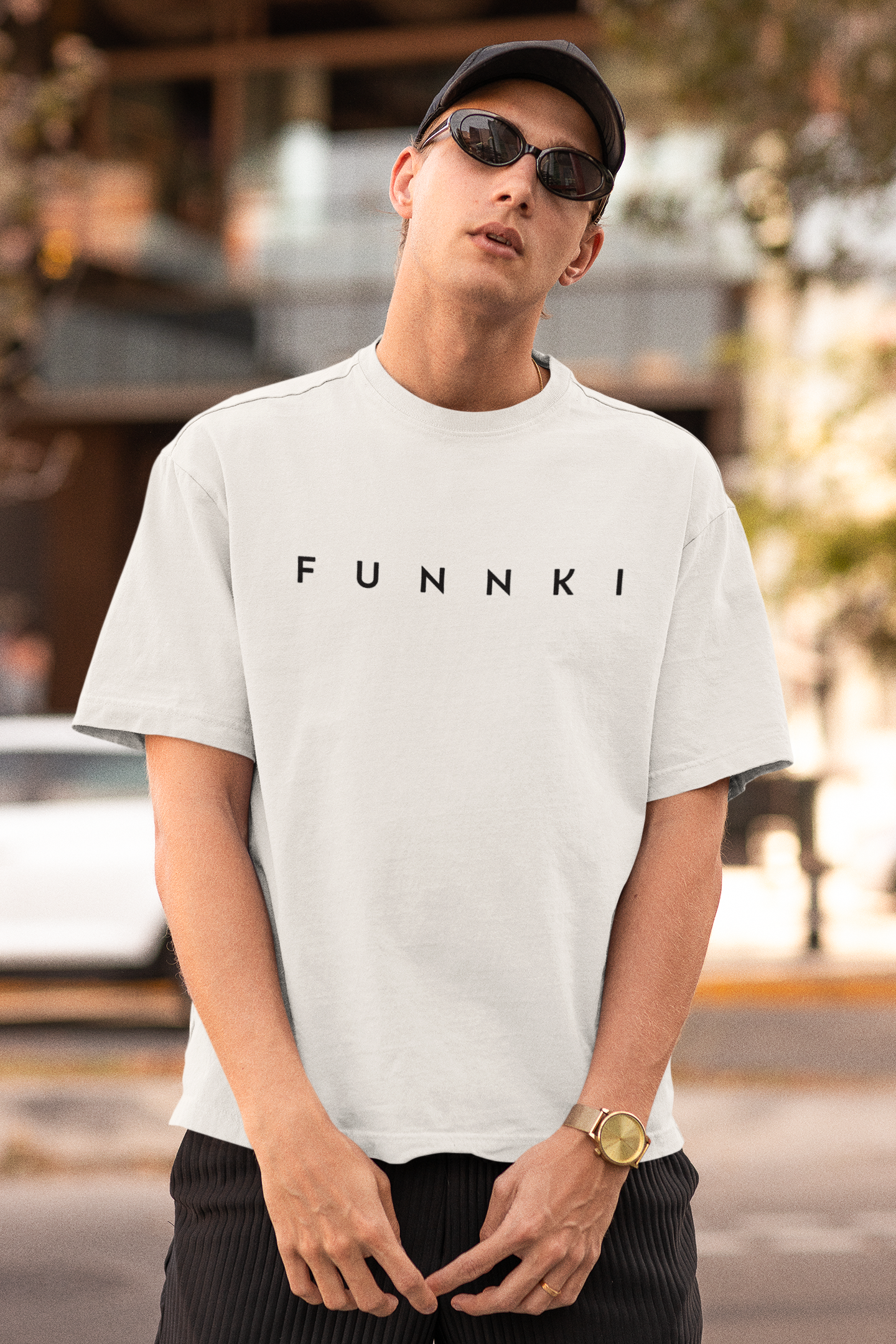 Men's Funnki Tiger Special Printed Oversized Classic T-shirt