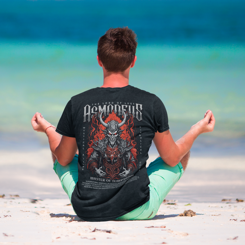 Men's Asmodeus Master of mount of Temptation Printed Classic T-shirt