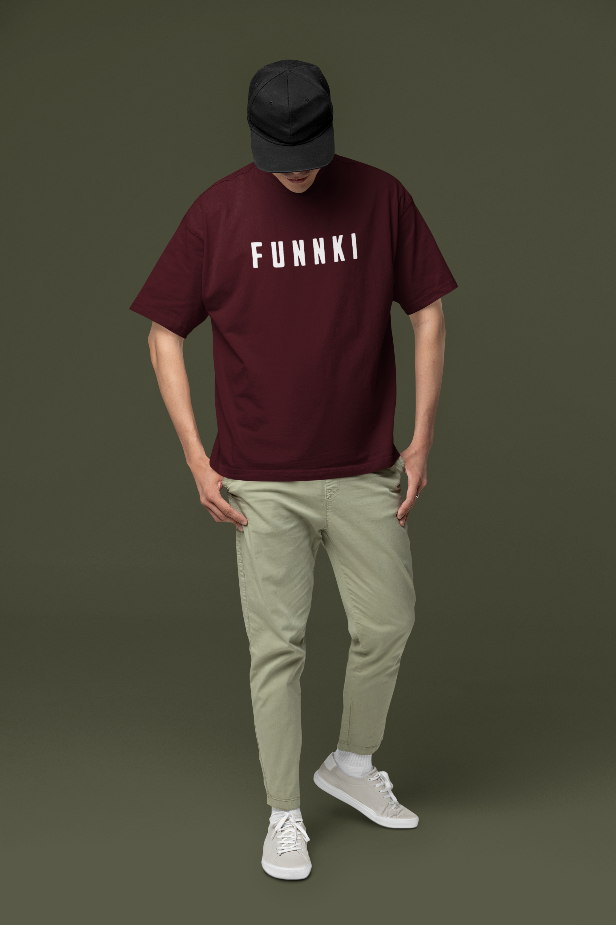 Men's Funnki Tribe Special Oversized Classic Printed T-Shirt