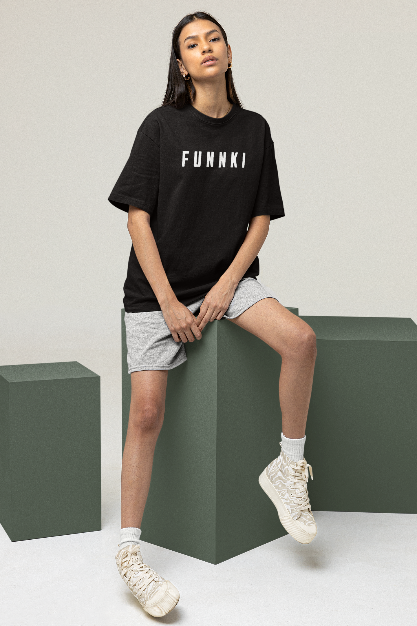 Women's The Girl Next Door Oversized Printed T-Shirt