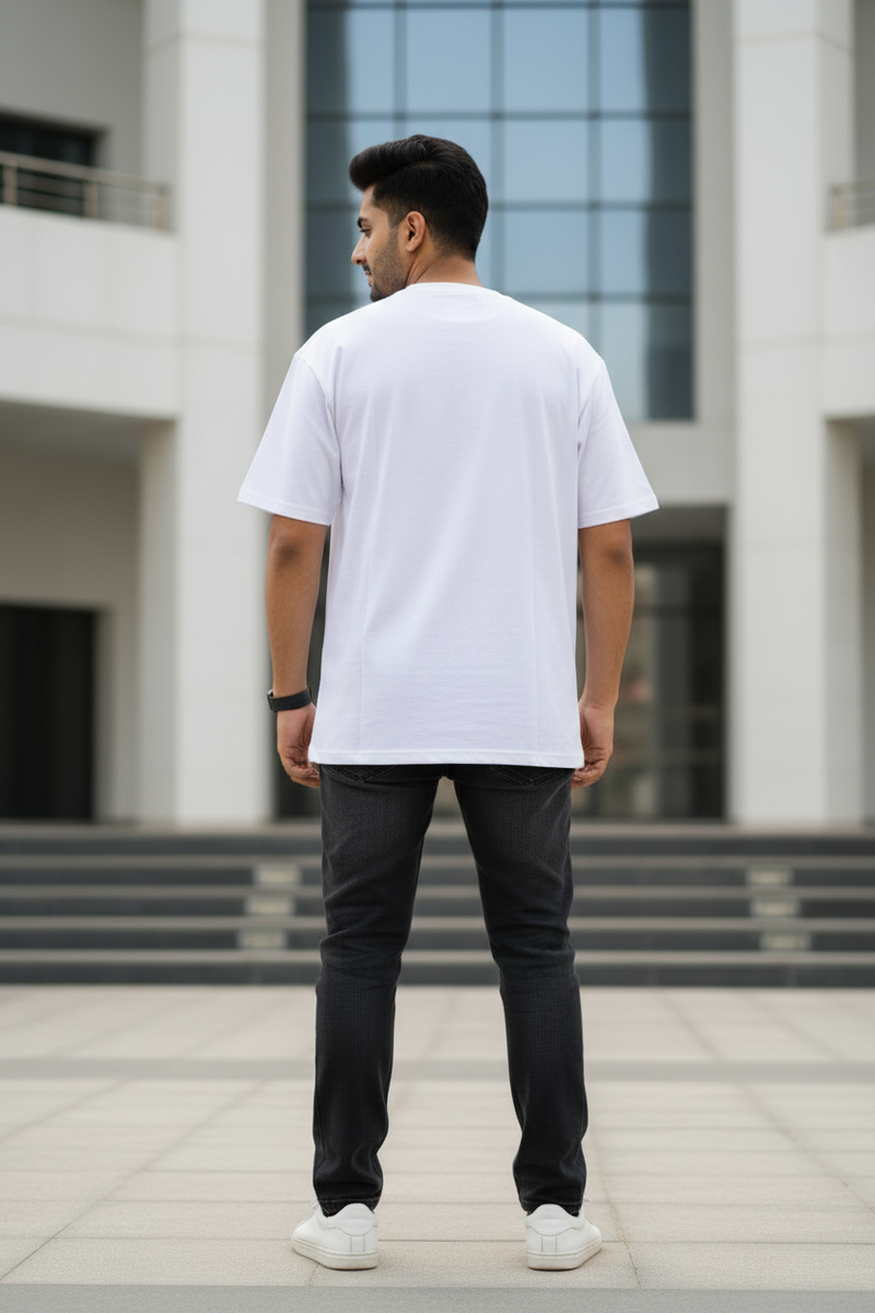 Plain Back View Tee Mockup
