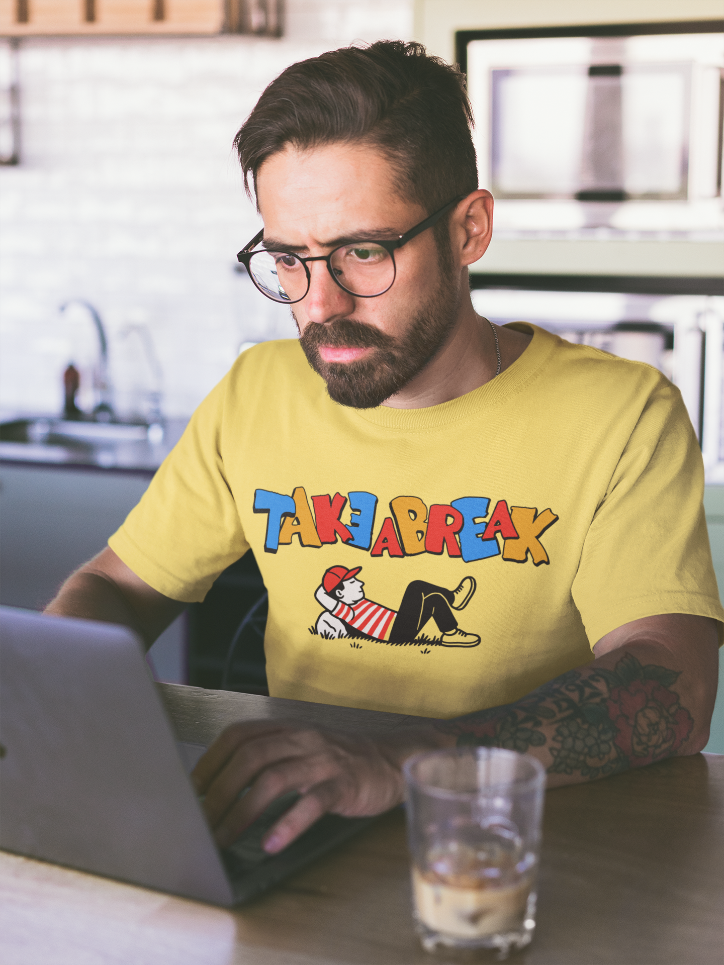 Men's Take A Break Printed Unisex Classic T-shirt