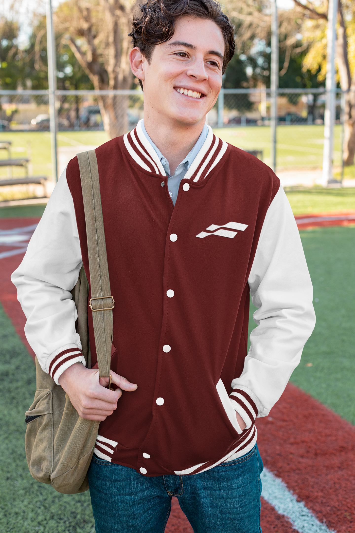 Men's Red Funnki Official Special Varsity Jacket