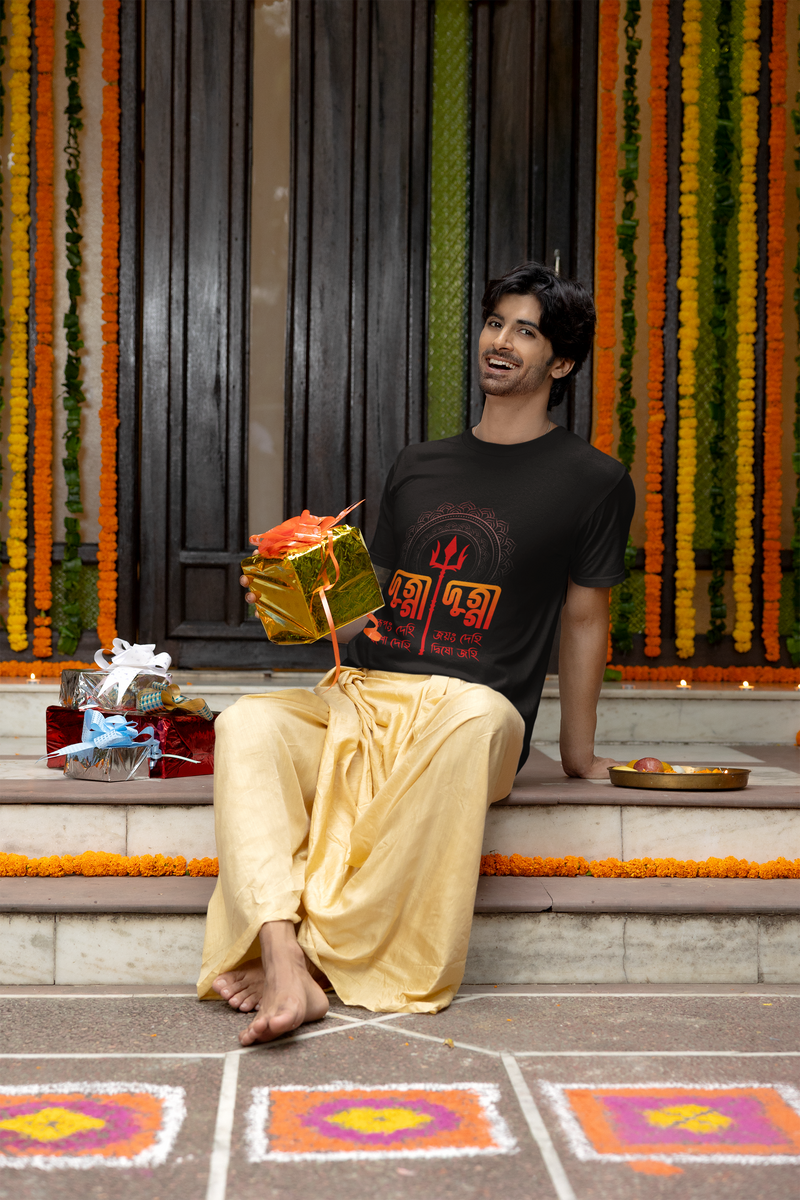 Men's Durga Puja Special Unisex Oversized T-Shirt