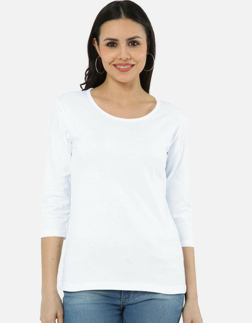 Women's White Full Sleeve T-shirt