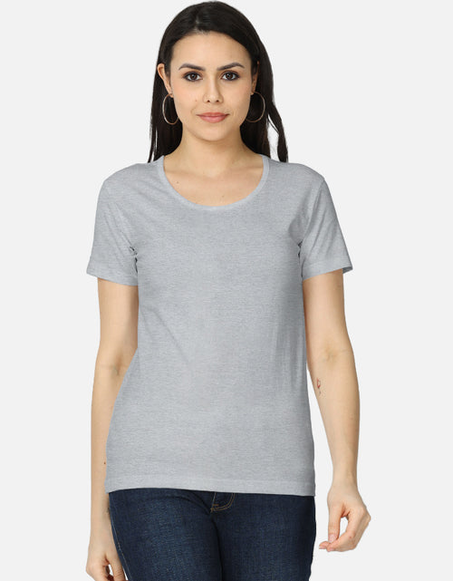 Women's Grey Melange Boyfriend T-shirt