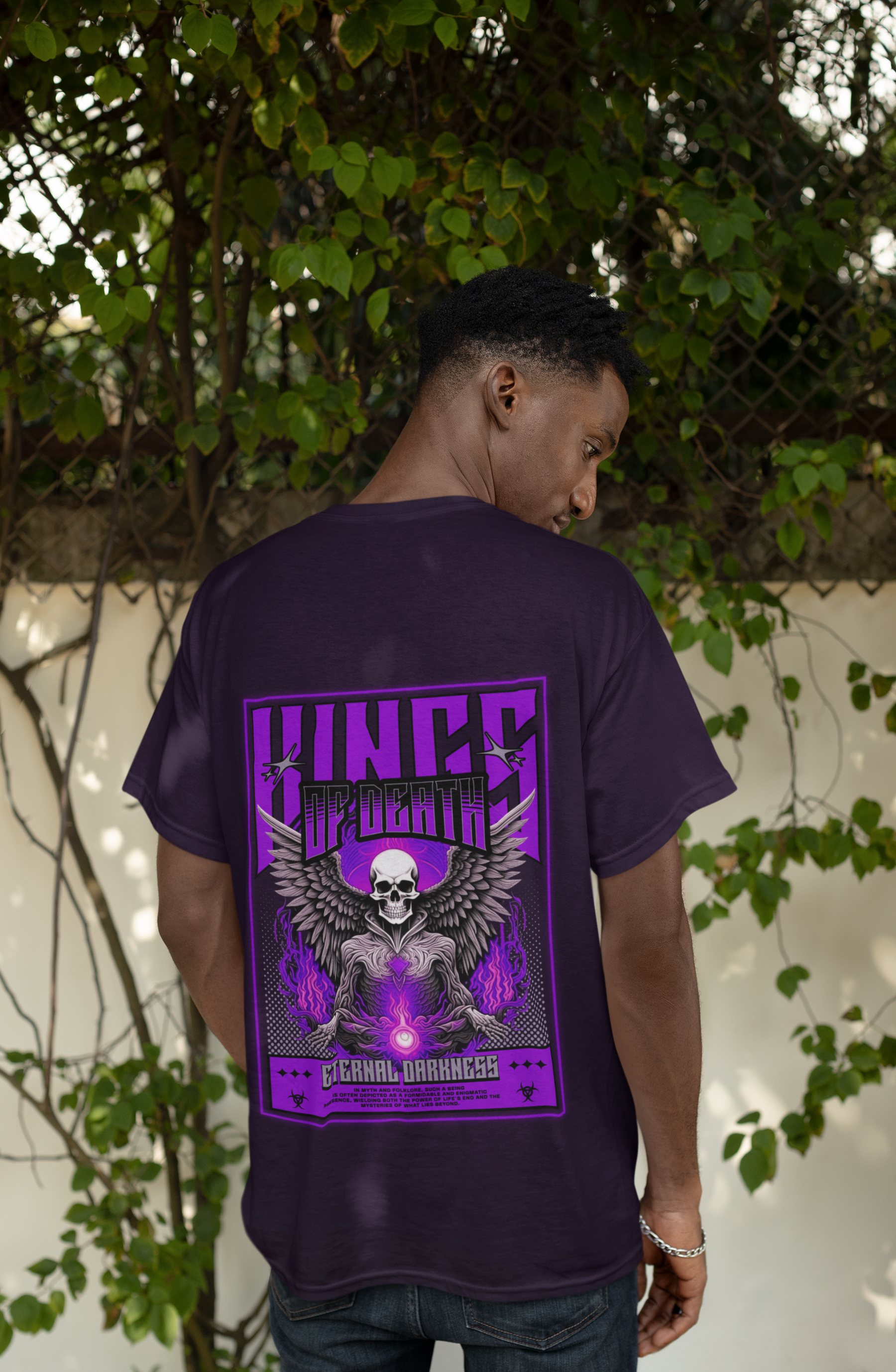 Men's Purple Kings Of Death Printed Unisex Classic T-shirt