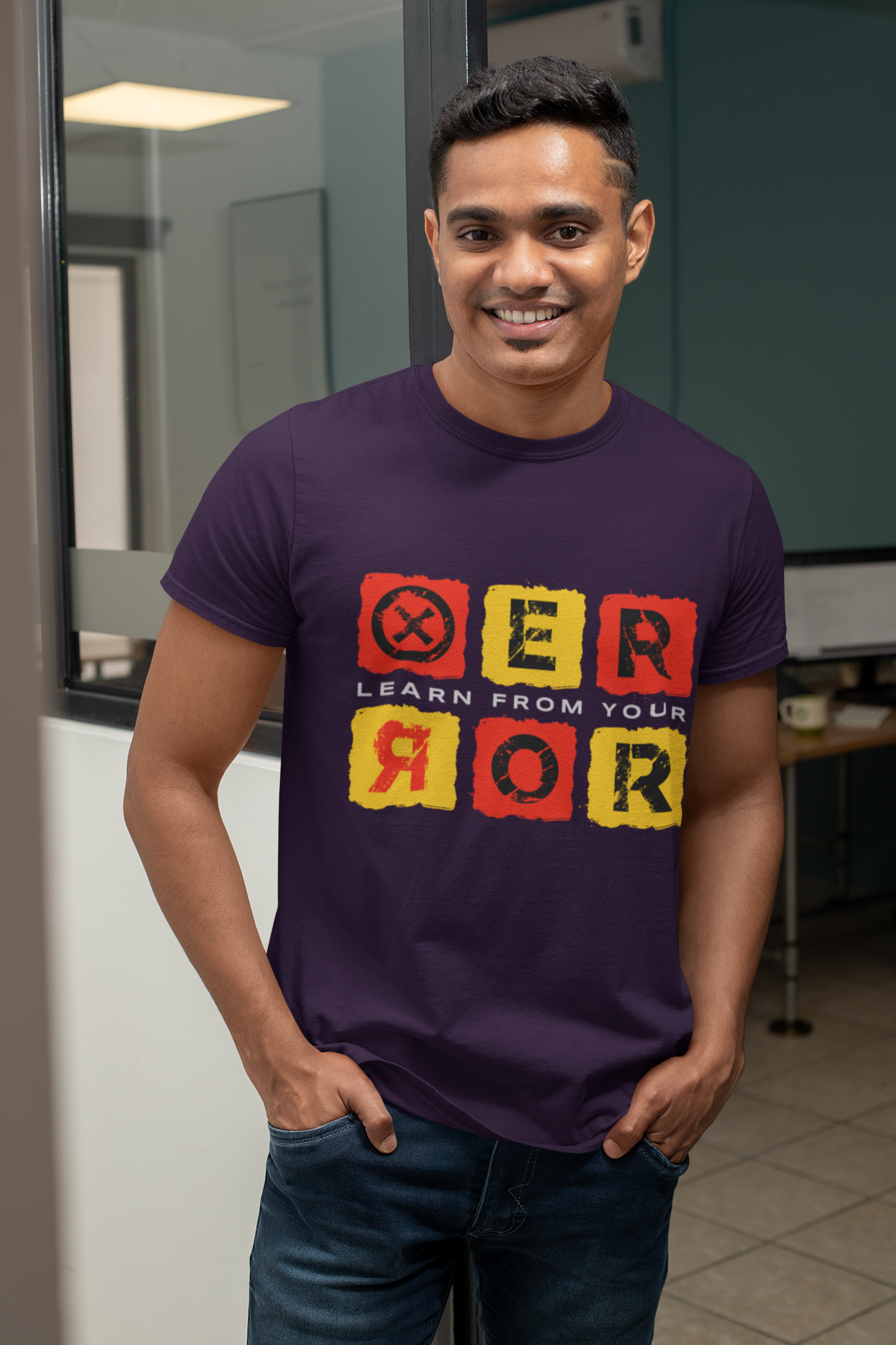 Men's Funnki Learn From Your Error Printed Classic T-shirt