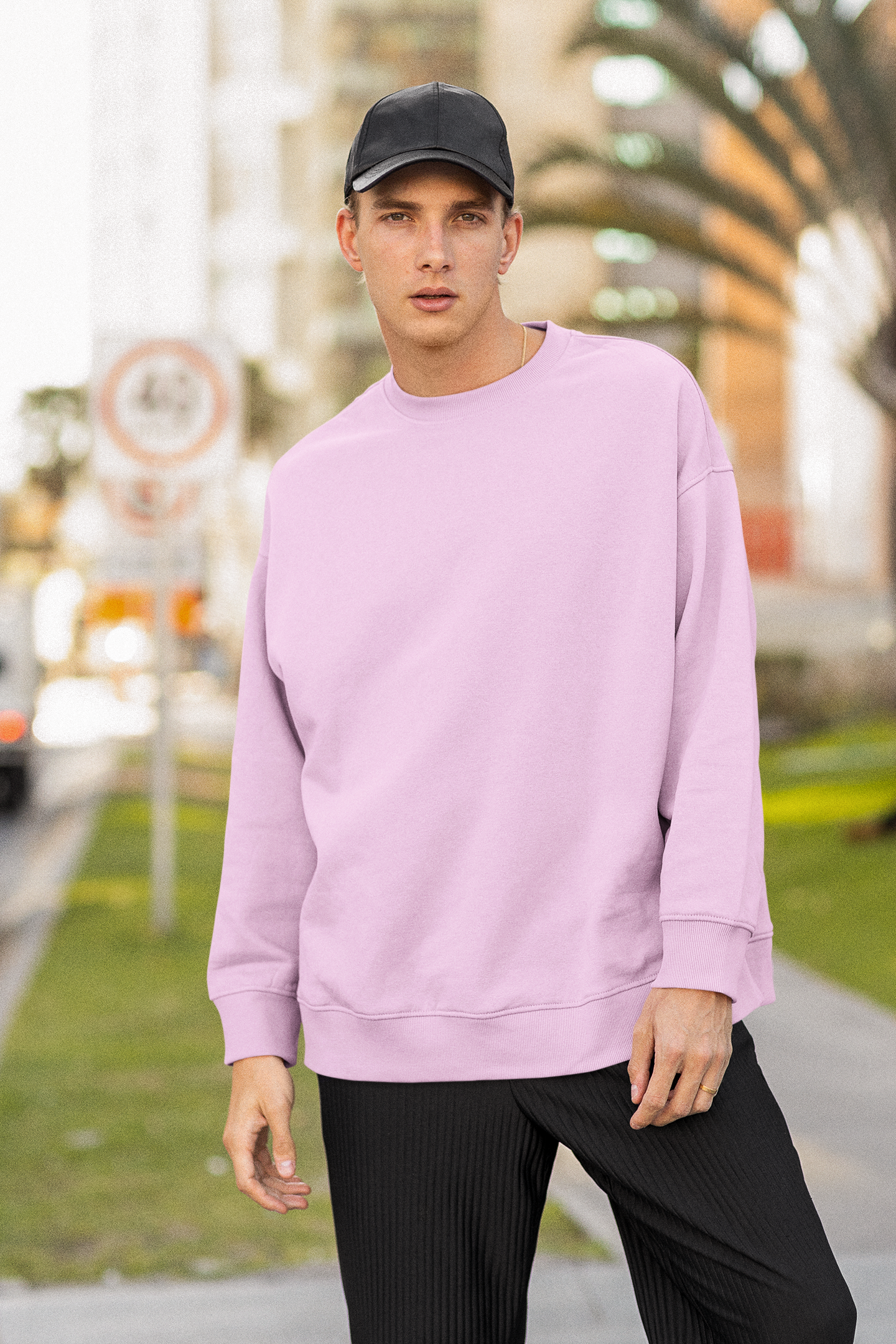 Men's Plain Oversized Sweatshirt
