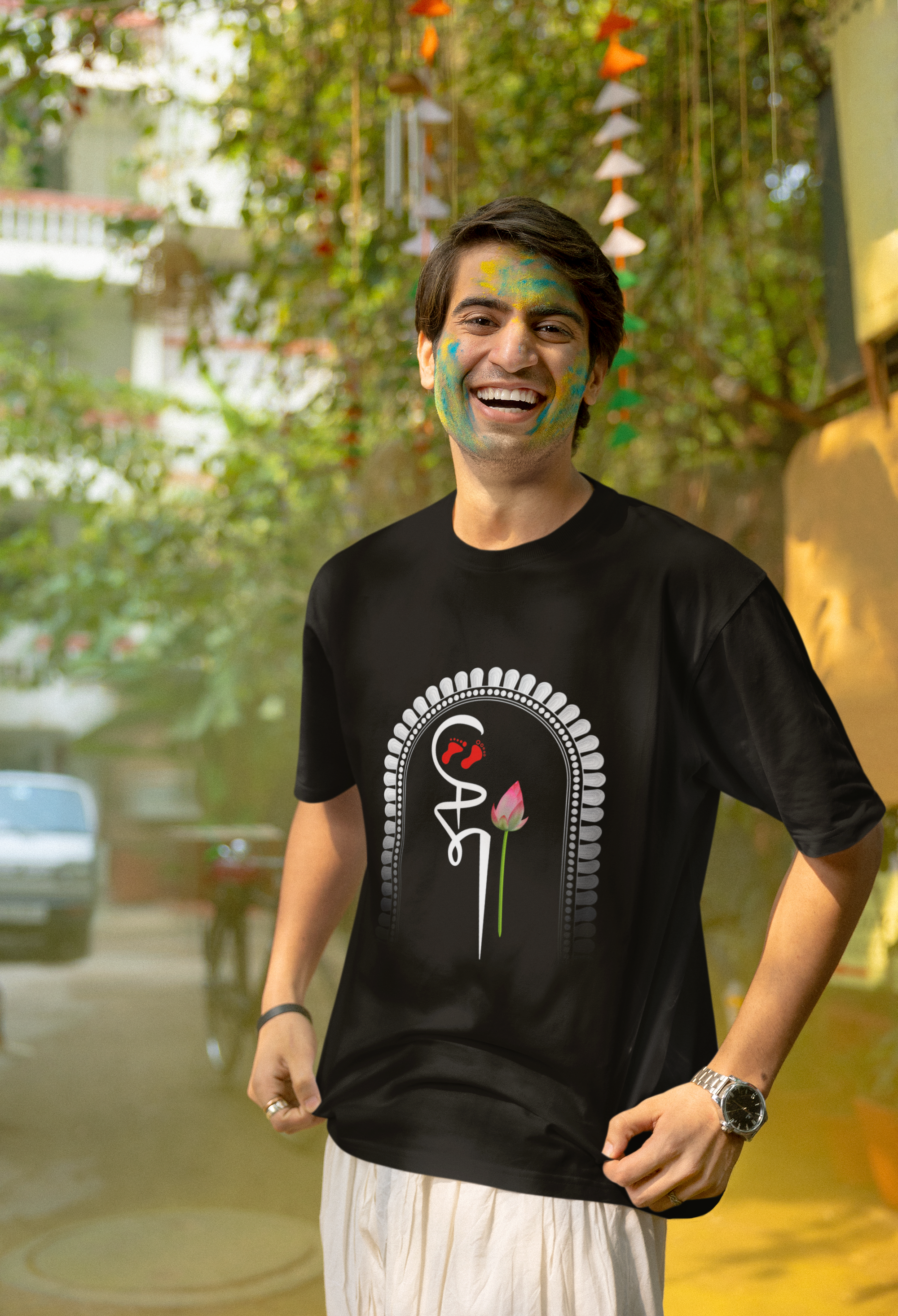 Men's Durga Puja Special Maa Oversized T-Shirt
