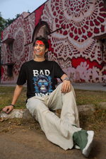 Men's Black Bad Monkey Graphic Printed T-shirt