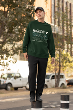 Men's Bottle Green Trust Your Life Oversized Graphic Printed T-shirt