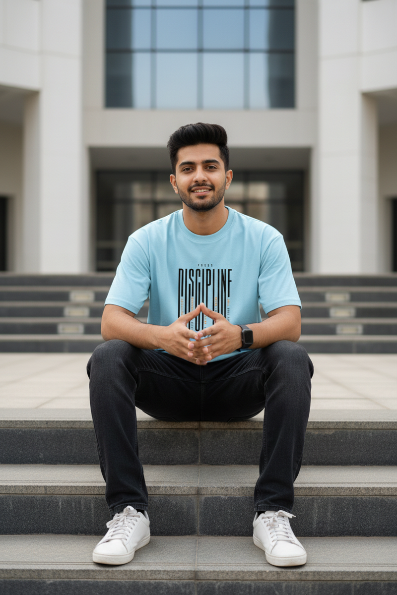 Baby Blue Discipline Tee New Model Professional Location