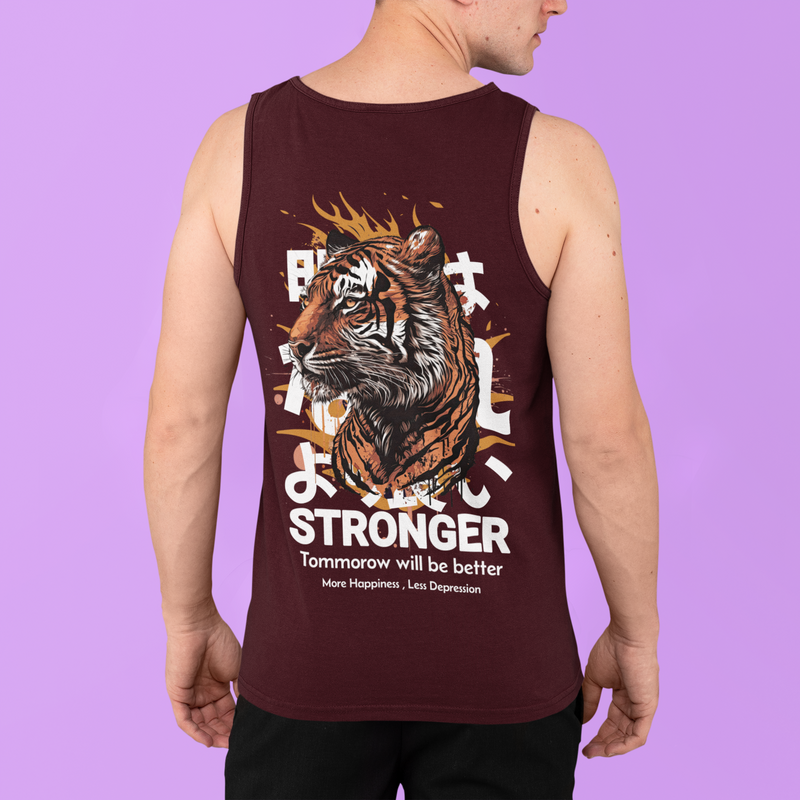 Men's STRONGER Graphic Printed Sleeveless Vest