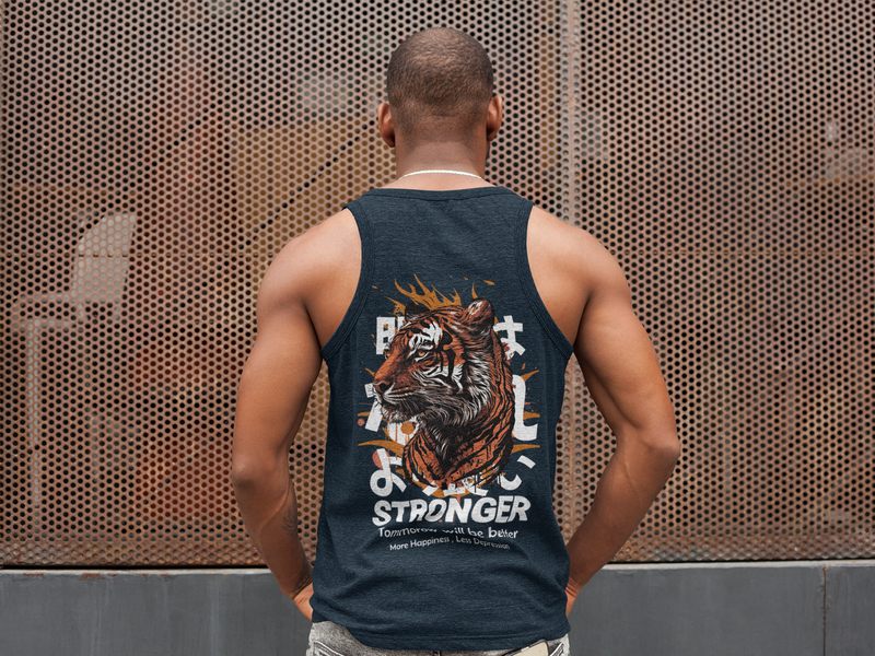 Men's STRONGER Graphic Printed Sleeveless Vest