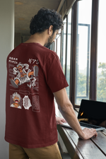 Men's Maroon LUFFY Anime Special Unisex Printed T-Shirt