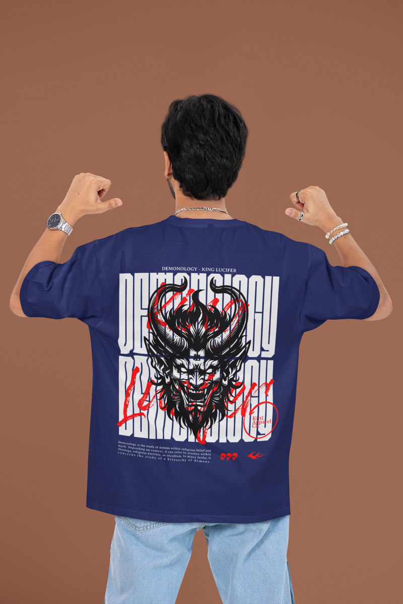 Men's KING LUCIFER Oversized Classic Printed T-Shirt