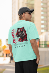 Men's Funnki Tiger Special Printed Oversized Classic T-shirt