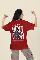 Women's The Girl Next Door Oversized Printed T-Shirt