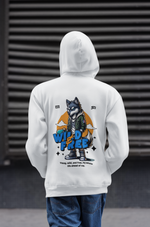 Men's White Wild & Free Printed Oversized Hoodie