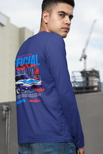 Men's Royal Blue Official Speed Hunter Graphic Printed Full Sleeve T-Shirt