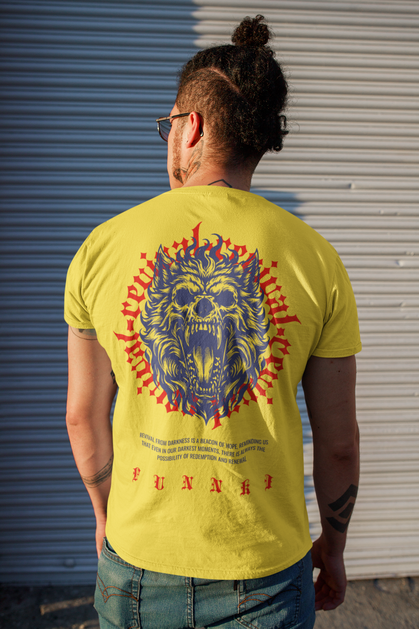 Men's Funnki Revival Wolf Special Printed Unisex Classic T-shirt