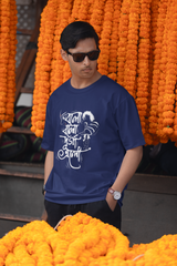 Men's Durga Puja Special Bolo Bolo Durga Elo Printed Oversized T-Shirt