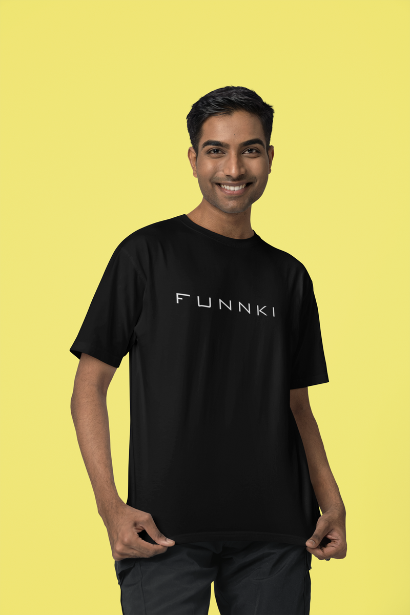 Men's Black Funnki The Boss Special Printed Unisex Classic T-shirt