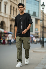 Different Angle Black Tee Mockup