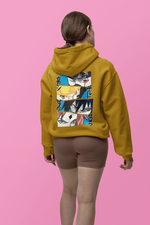 Women's Mustard Yellow NARUTO Special Graphics Printed Hoodie