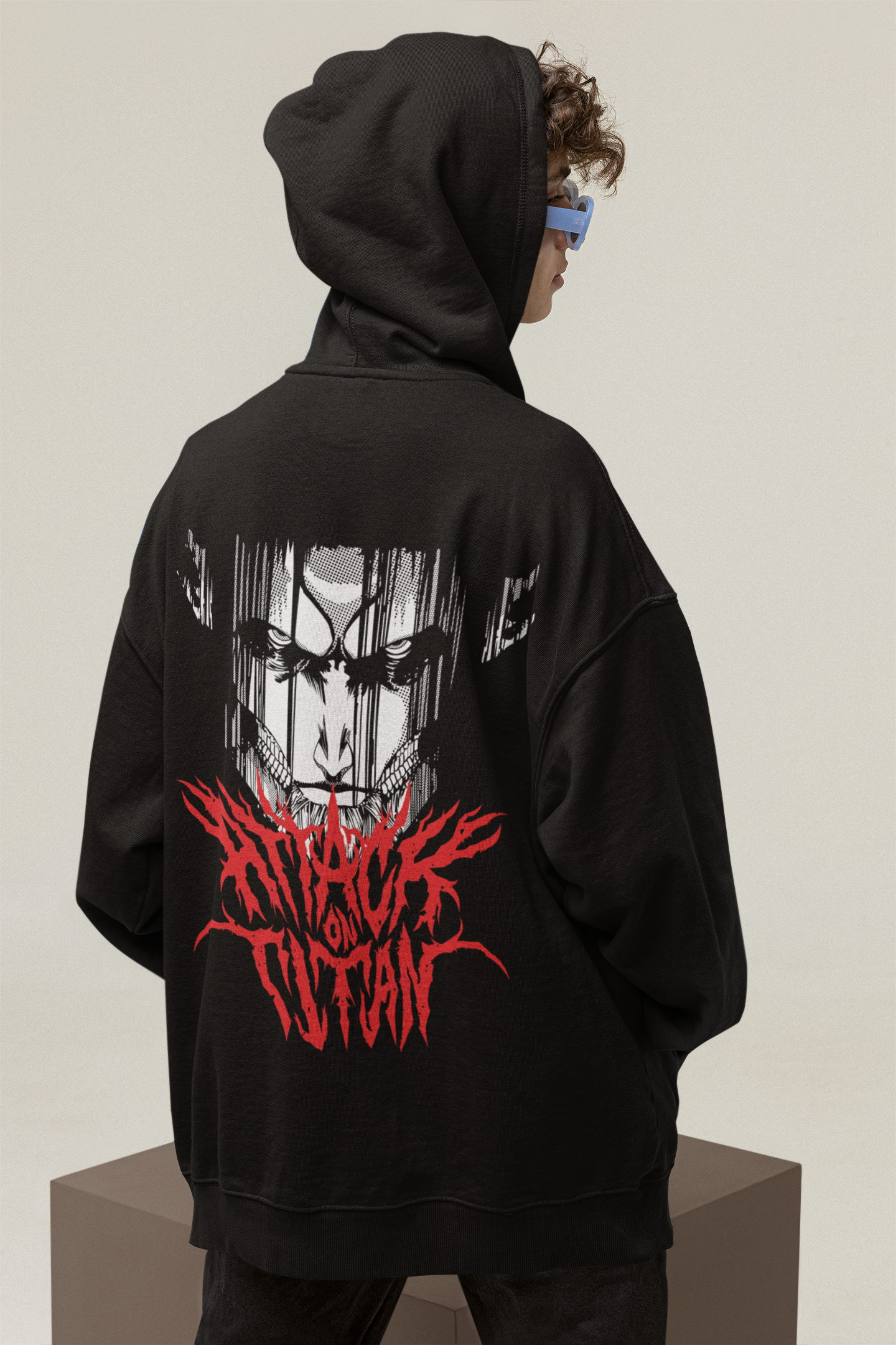 Men's Black Attack on Titan Unisex Graphic Printed ZIP Hoodies
