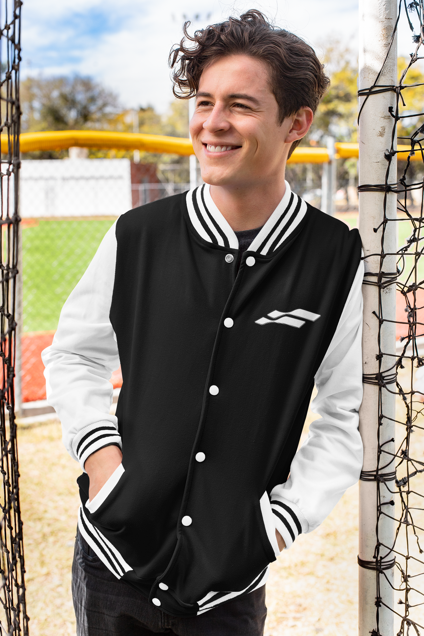 Men's Black Funnki Official Special Varsity Jacket