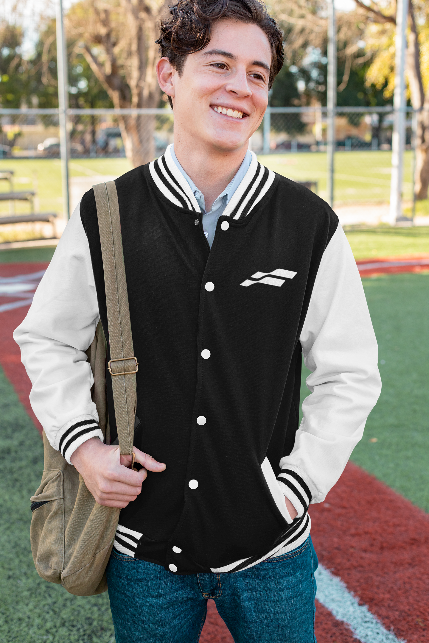 Men's Black Funnki Official Special Varsity Jacket