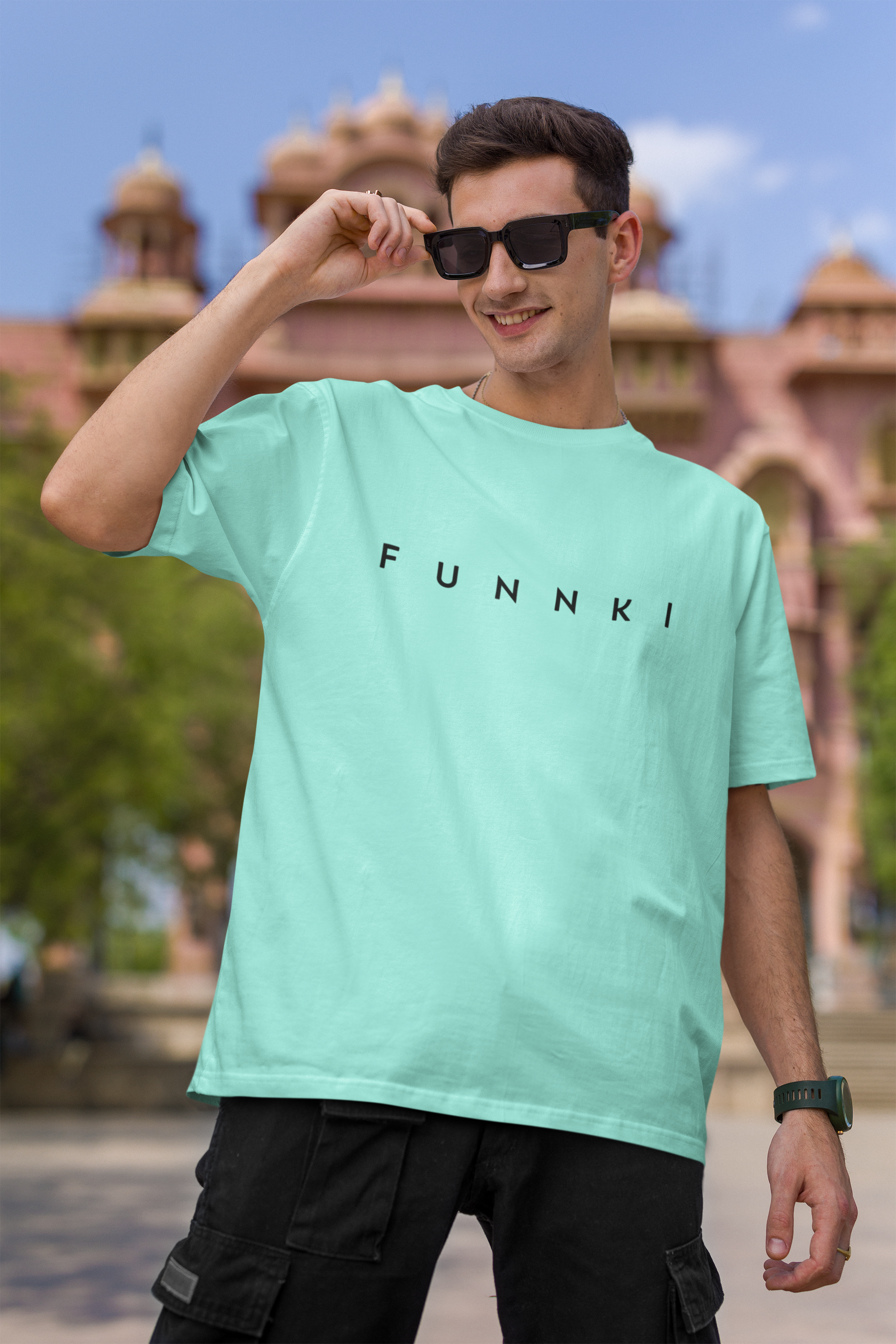Men's Funnki Tiger Special Printed Oversized Classic T-shirt