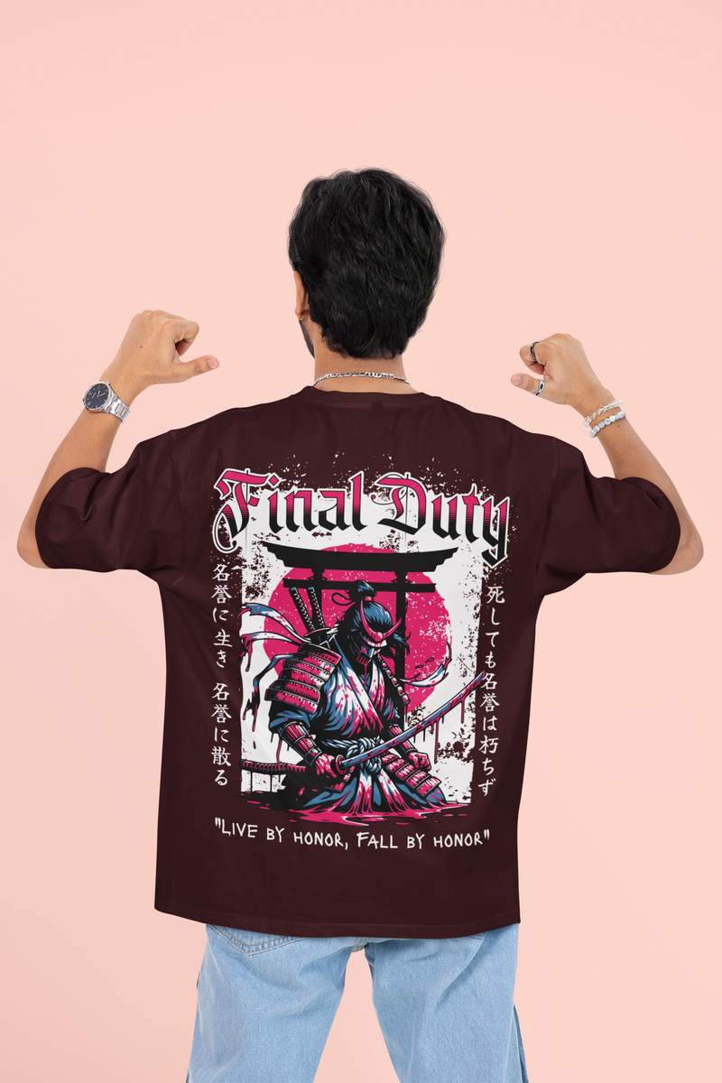 Men's Final Duty Printed Oversized Classic T-shirt
