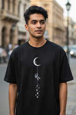 New Model Zoomed Black Tee Mockup