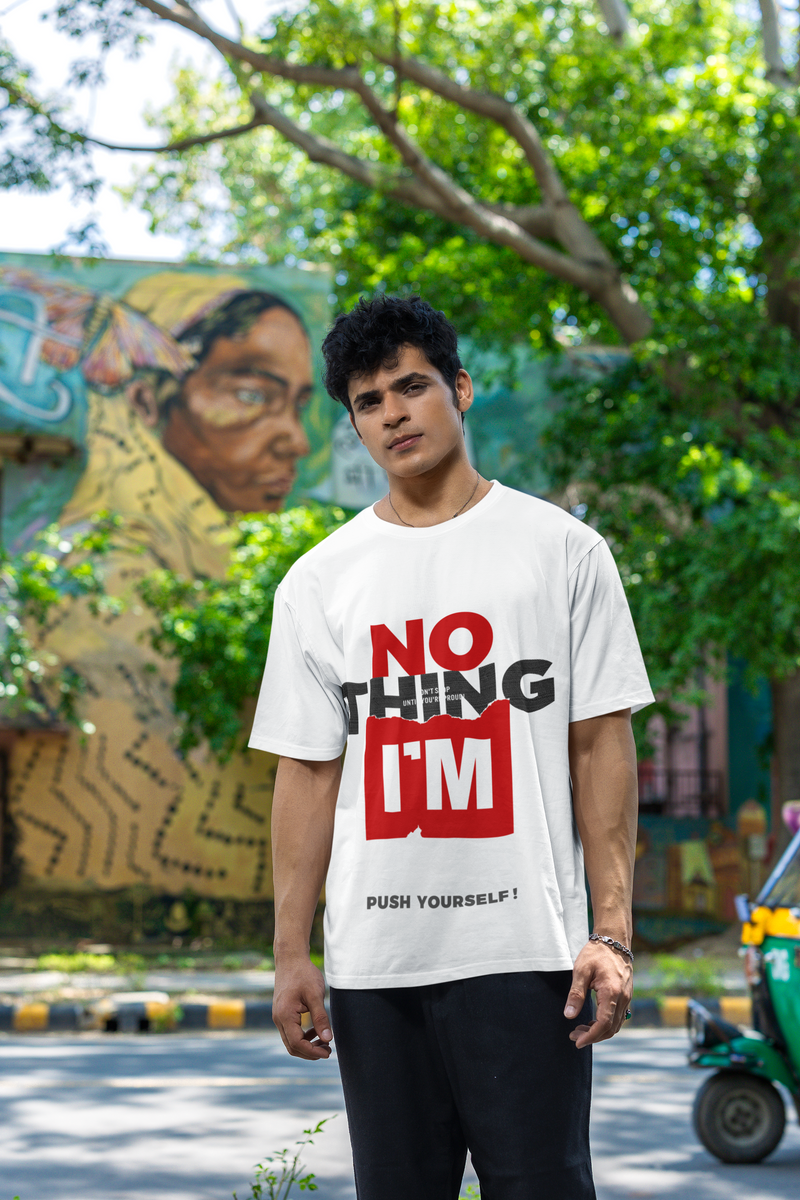 "Push Yourself" Inspirational Cotton T-Shirt