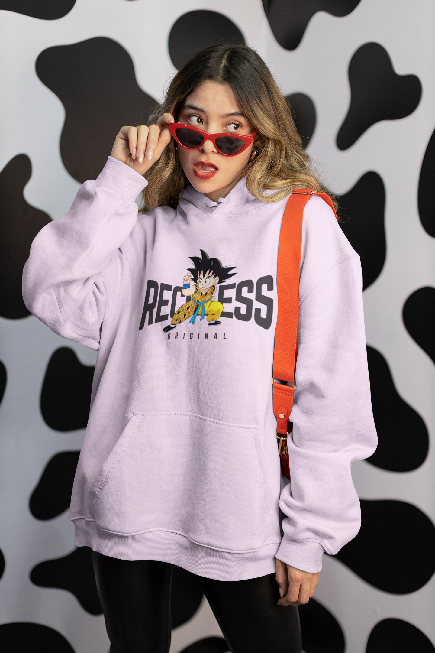 Women's Light Baby Pink Dragon Ball Special Oversized Hoodie