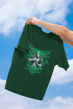 Men's Bottle Green Zoro Anime Special Oversized Printed T-Shirt