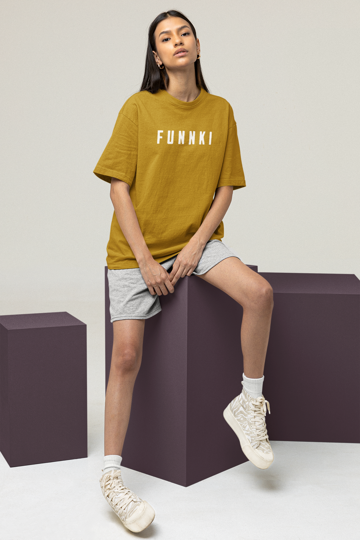 Women's The Girl Next Door Oversized Printed T-Shirt