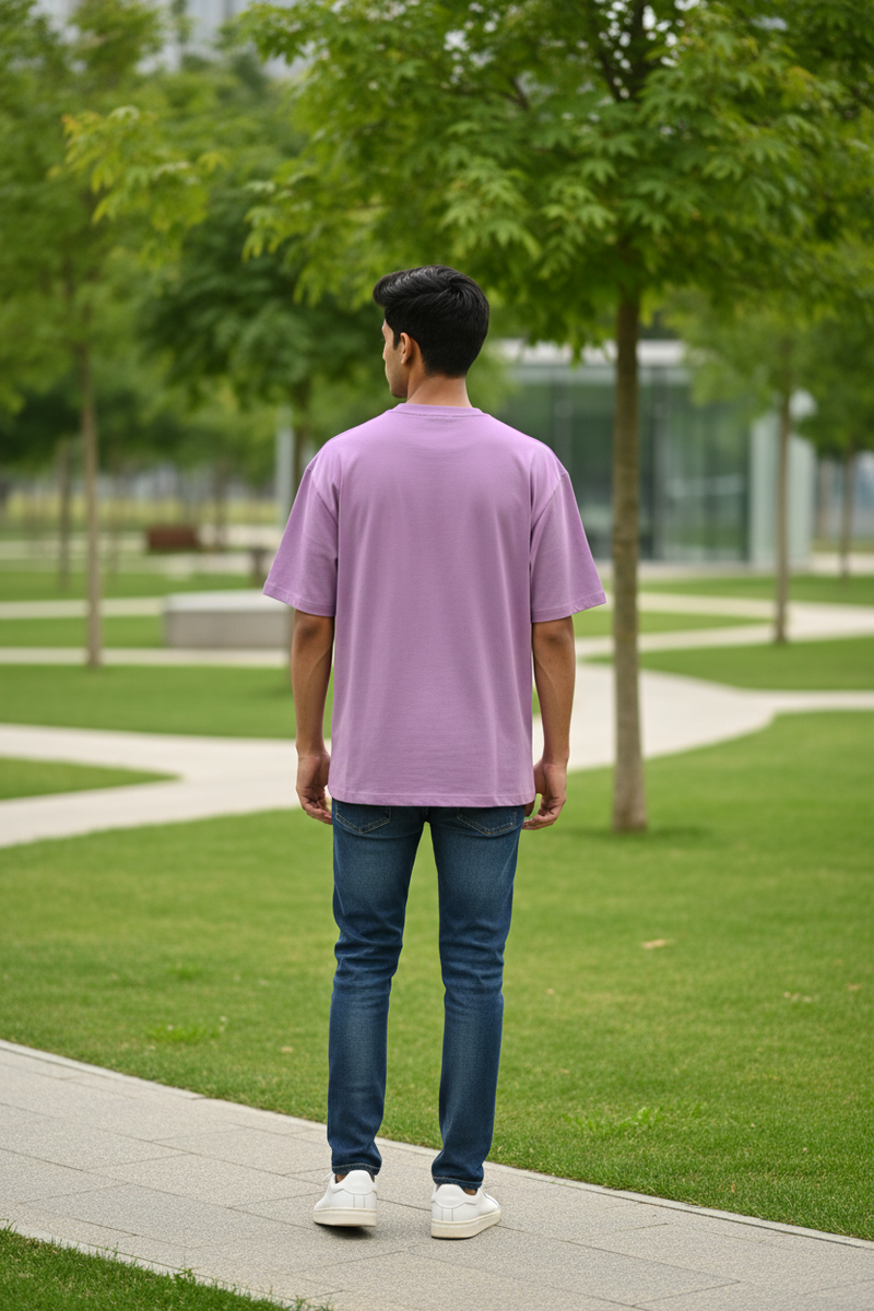 Plain Lavender Back View Mockup
