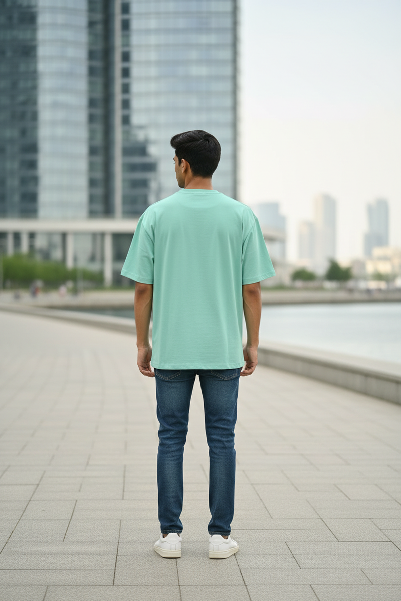Plain Mint Back View Mockup